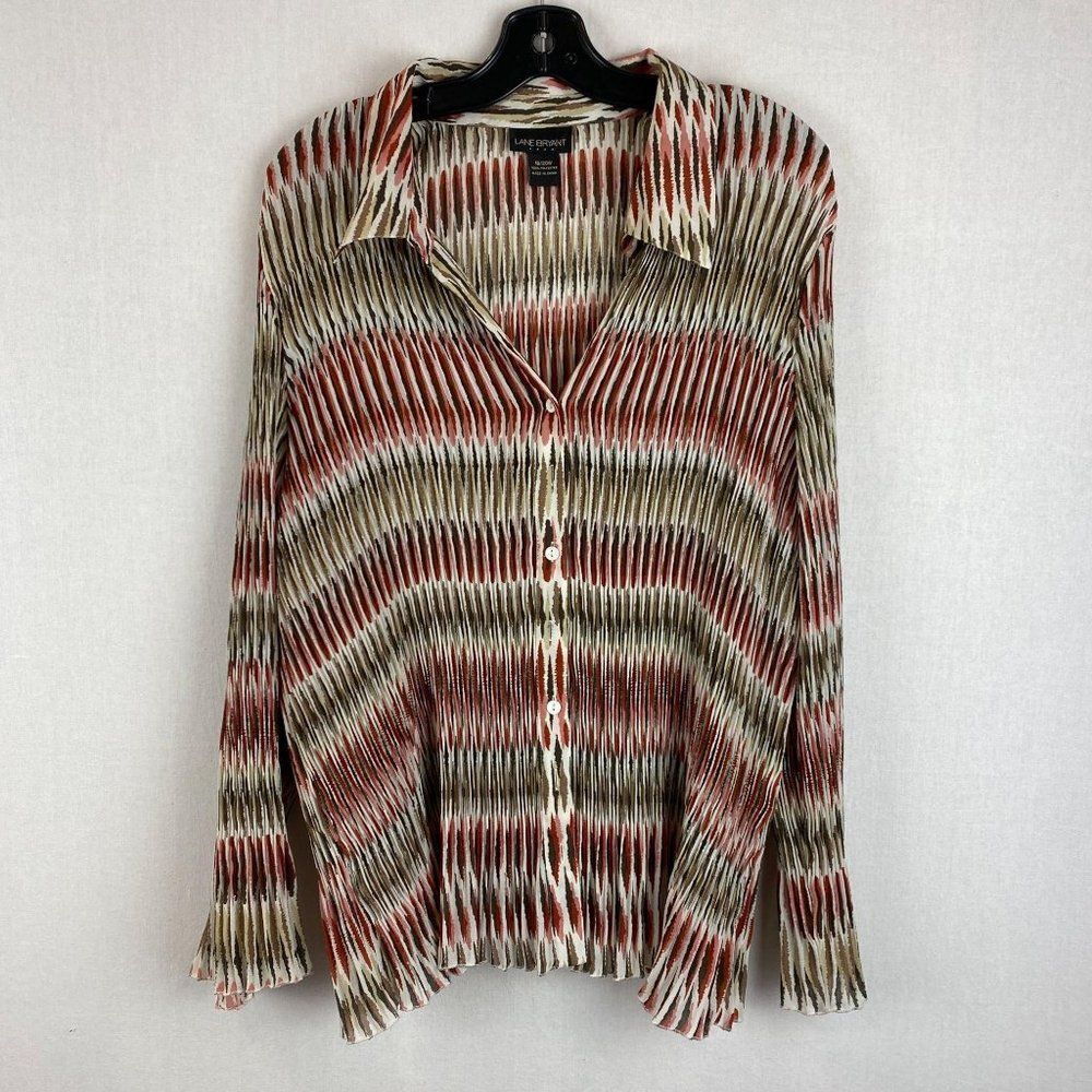 LANE BRYANT Print & Texture Shirt